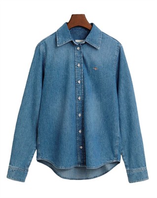 Reg Denim Skjorte - Semi Light Blue